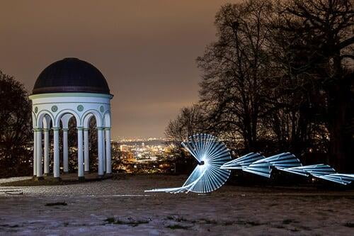 Lichtskulptur auf dem Neroberg