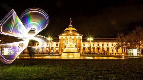 Gemaltes Licht auf dem Bowling Green